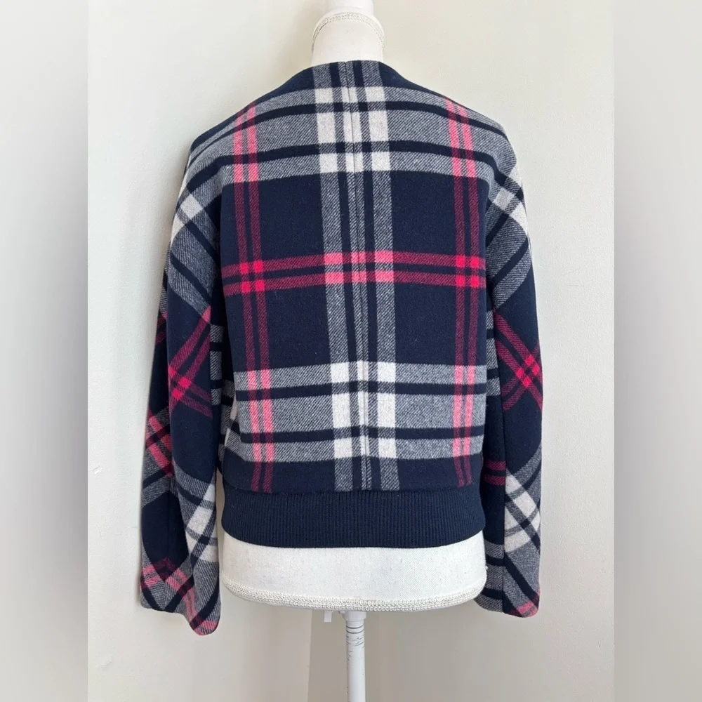 J. Crew Wool Plaid Bomber Jacket Size Small